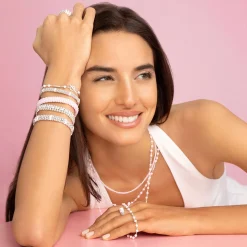 Silver<LAGOS Ceramic Station Caviar Bracelet | 6Mm