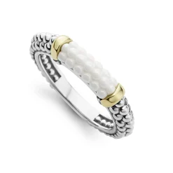 Caviar Rings<LAGOS Ceramic Two-Tone Caviar Stacking Ring
