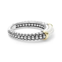Caviar Rings<LAGOS Ceramic Two-Tone Caviar Stacking Ring