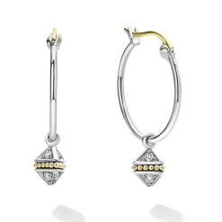 Diamonds<LAGOS Charm Diamond Hoop Earrings