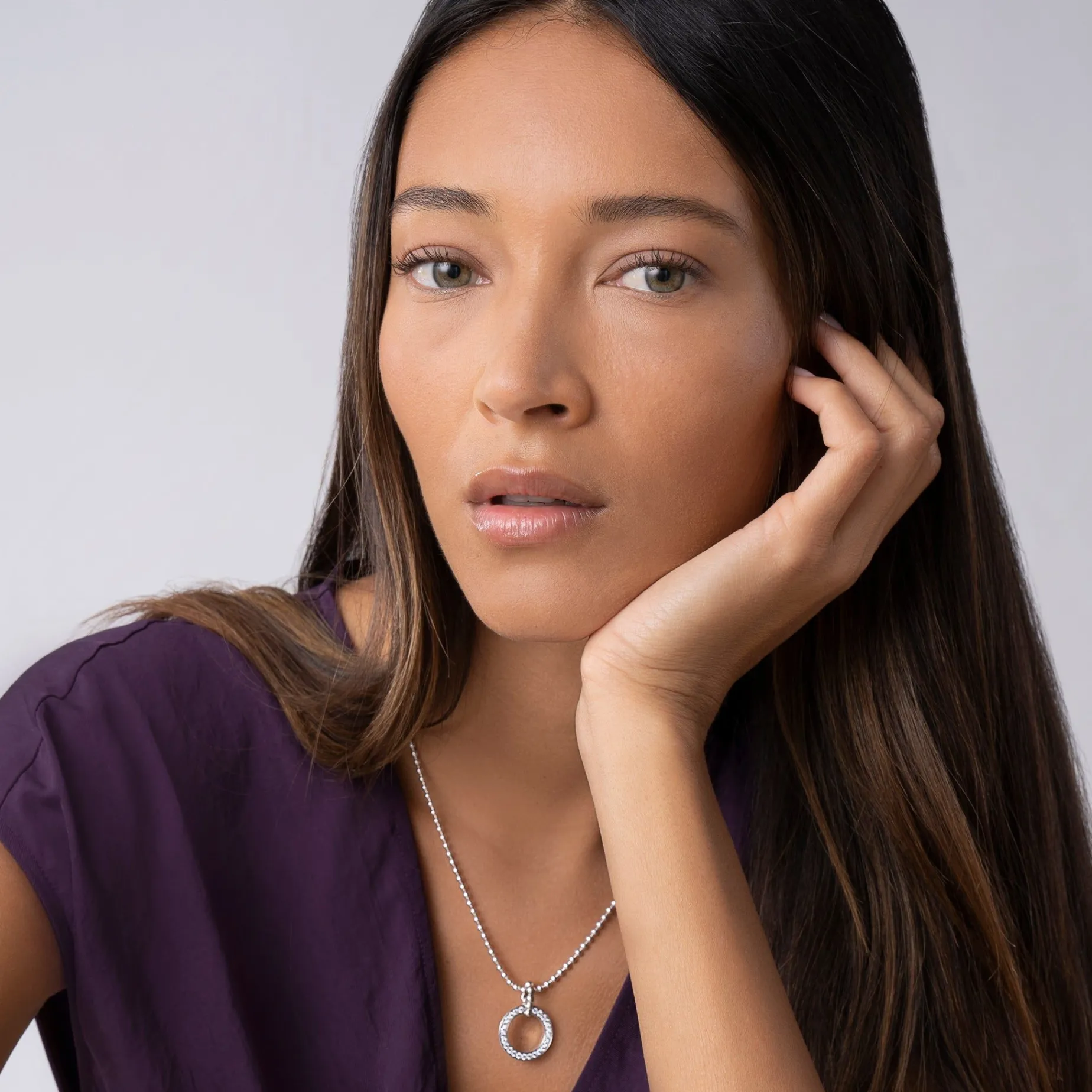 Pendant Necklaces<LAGOS Circle Diamond Pendant Necklace