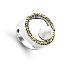 Pearl<LAGOS Circle Pearl Statement Ring
