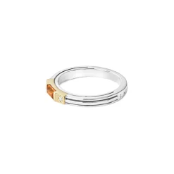 Gemstones<LAGOS Citrine And Diamond Stacking Ring