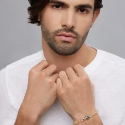 Silver<LAGOS Citrine Skull Bracelet