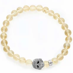 Gemstones<LAGOS Citrine Skull Bracelet