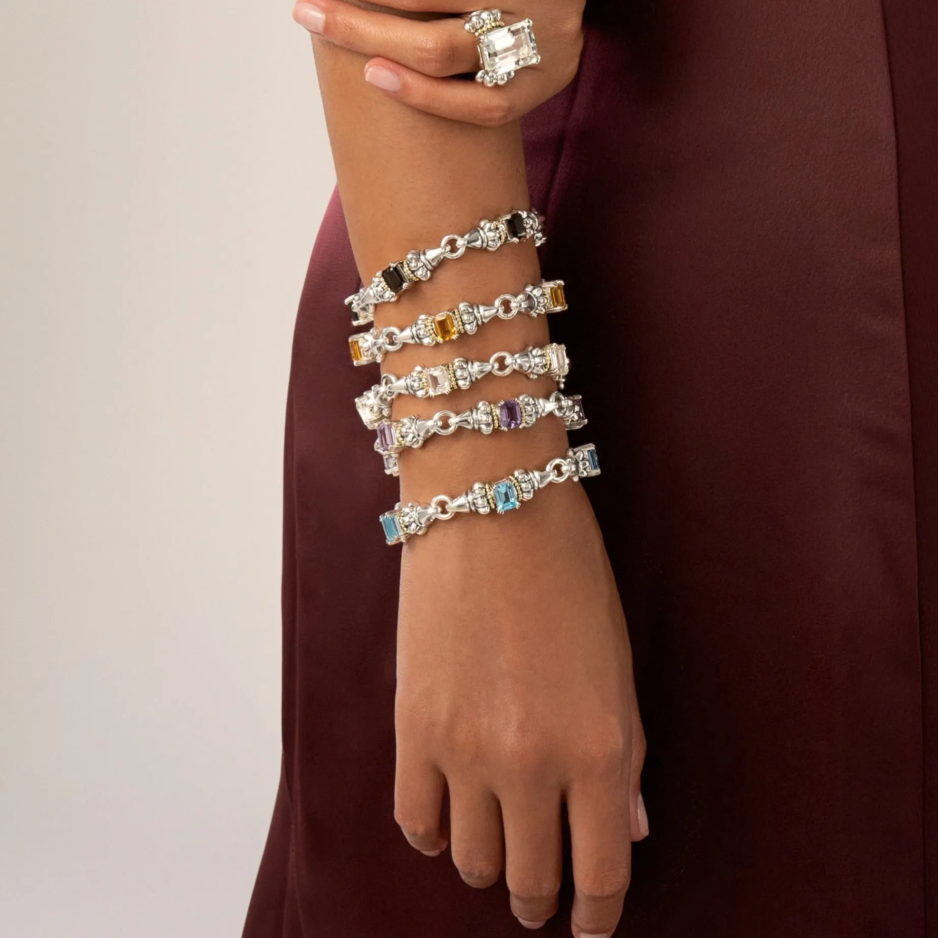 Gemstones<LAGOS Classic Swiss Blue Topaz Bracelet