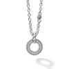 Silver<LAGOS Diamond Circle Pendant Necklace