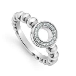 Silver<LAGOS Diamond Circle Ring