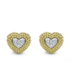 Diamonds<LAGOS Diamond Heart Stud Earrings