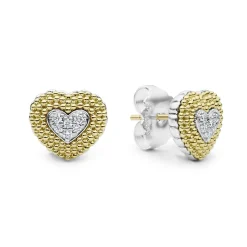 Stud Earrings<LAGOS Diamond Heart Stud Earrings