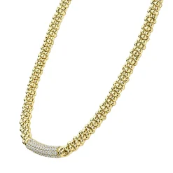 Diamonds<LAGOS Diamond Long Station Caviar Necklace