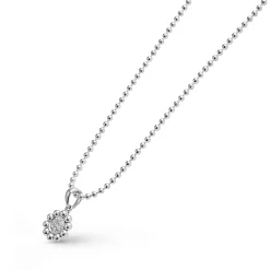 Silver<LAGOS Diamond Pendant Necklace