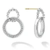 Drop Earrings<LAGOS Double Circle Diamond Caviar Earrings