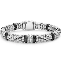Diamonds<LAGOS Double Station Diamond Caviar Bracelet | 9Mm
