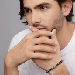 Gemstones<LAGOS Eagle Eye Skull Bracelet