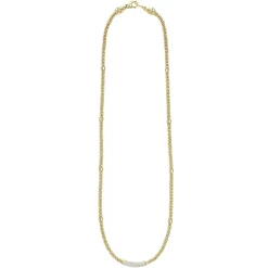 Gold<LAGOS Eight Gold Station Diamond Caviar Necklace