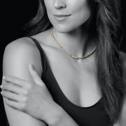 Diamonds<LAGOS Eight Gold Station Diamond Caviar Necklace