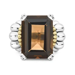 Gemstones<LAGOS Extra Large Emerald-Cut Smokey Quartz Ring