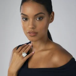 Caviar Rings<LAGOS Extra Large Emerald-Cut White Topaz Ring