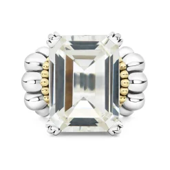 Caviar Rings<LAGOS Extra Large Emerald-Cut White Topaz Ring