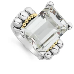 Gemstones<LAGOS Extra Large Emerald-Cut White Topaz Ring