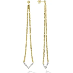 Diamonds<LAGOS Extra Long Superfine Diamond Drop Earrings