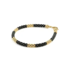 Gold<LAGOS Five Large 18K Gold Station Ceramic Beaded Bracelet | 5Mm