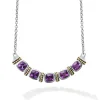 Gemstones<LAGOS Five Station Amethyst Necklace