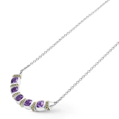 Gemstones<LAGOS Five Station Amethyst Necklace