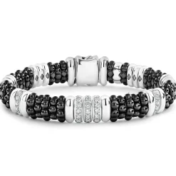 Diamonds<LAGOS Five Station Ceramic Diamond Bracelet | 9Mm