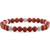 Gemstones<LAGOS Five Station Silver Red Jasper Bead Bracelet