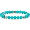Gemstones<LAGOS Five Station Silver Turquoise Bead Bracelet