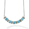 Chains<LAGOS Five Station Swiss Blue Topaz Necklace