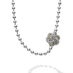 Long Necklaces<LAGOS Five Station Two-Tone Love Knot Necklace