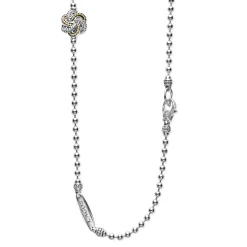 Long Necklaces<LAGOS Five Station Two-Tone Love Knot Necklace