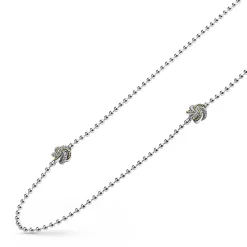 Chains<LAGOS Five Station Two-Tone Love Knot Necklace