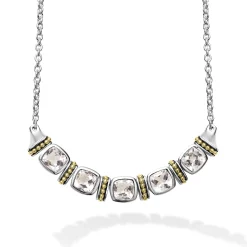 Chains<LAGOS Five Station White Topaz Necklace