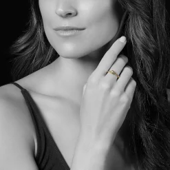 Gold<LAGOS Fluted Flower Diamond Ring