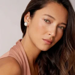 Caviar Earrings<LAGOS Fluted Pearl Stud Earrings