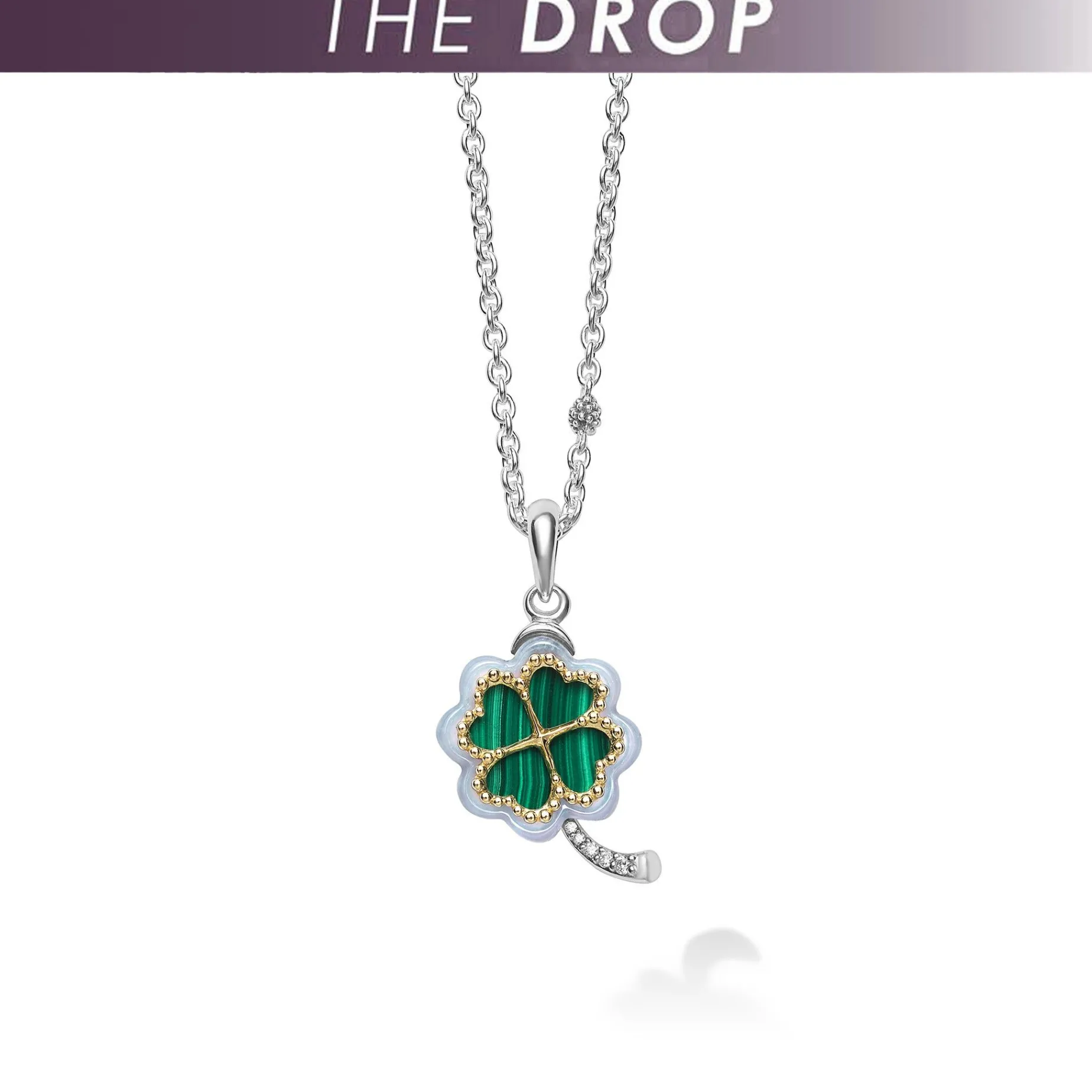 Pendant Necklaces<LAGOS Four Leaf Malachite Clover Pendant Necklace