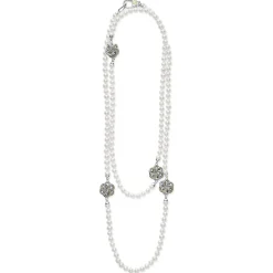 Caviar Necklaces<LAGOS Four Station Love Knot Pearl Necklace