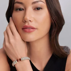 Gemstones<LAGOS Garnet Cuff Bracelet | 12Mm