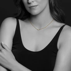 Gold<LAGOS Gold Diamond Sphere Necklace