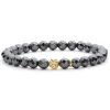 Gold<LAGOS Hematite Gold Station Bead Bracelet