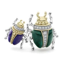 Gemstones<LAGOS Jade Double Beetle Diamond Ring