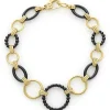Gold<LAGOS 18K Gold And Black Ceramic Link Bracelet