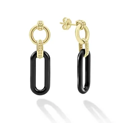 Gold<LAGOS 18K Gold And Black Ceramic Link Gift Set