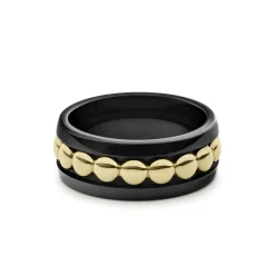 Statement Rings<LAGOS 18K Gold And Black Ceramic Ring