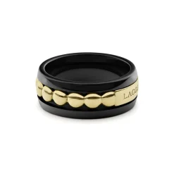 Stacking Rings<LAGOS 18K Gold And Black Ceramic Ring