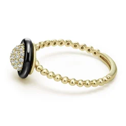 Diamonds<LAGOS 18K Gold And Black Ceramic Diamond Ring